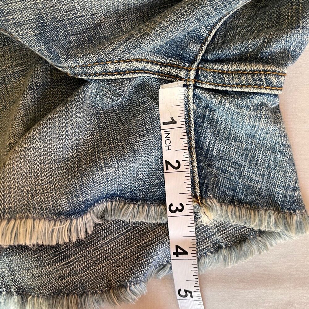 PISTOLA Revolve cut off Denim Shorts 3" Wash: Sweet Emotion Sz 27 - Picture 6 of 6